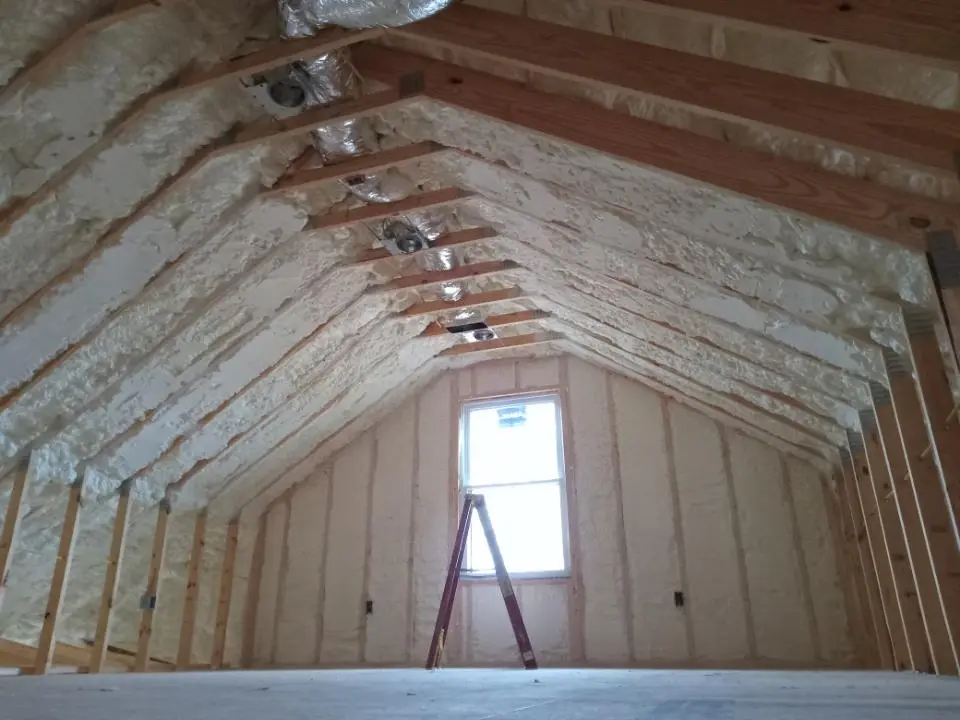 Spray foam roofing application for Crawl Space Insulation project in Columbia
